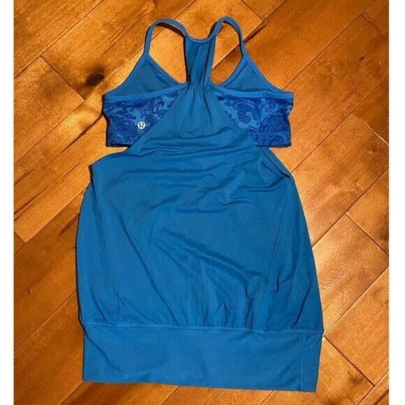 Lululemon No Limits Tank Top Built In Shelf Bra Size 6 - Picture 4 of 6